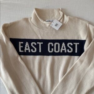 NWT East Coast Beige and Navy women’s Sweater